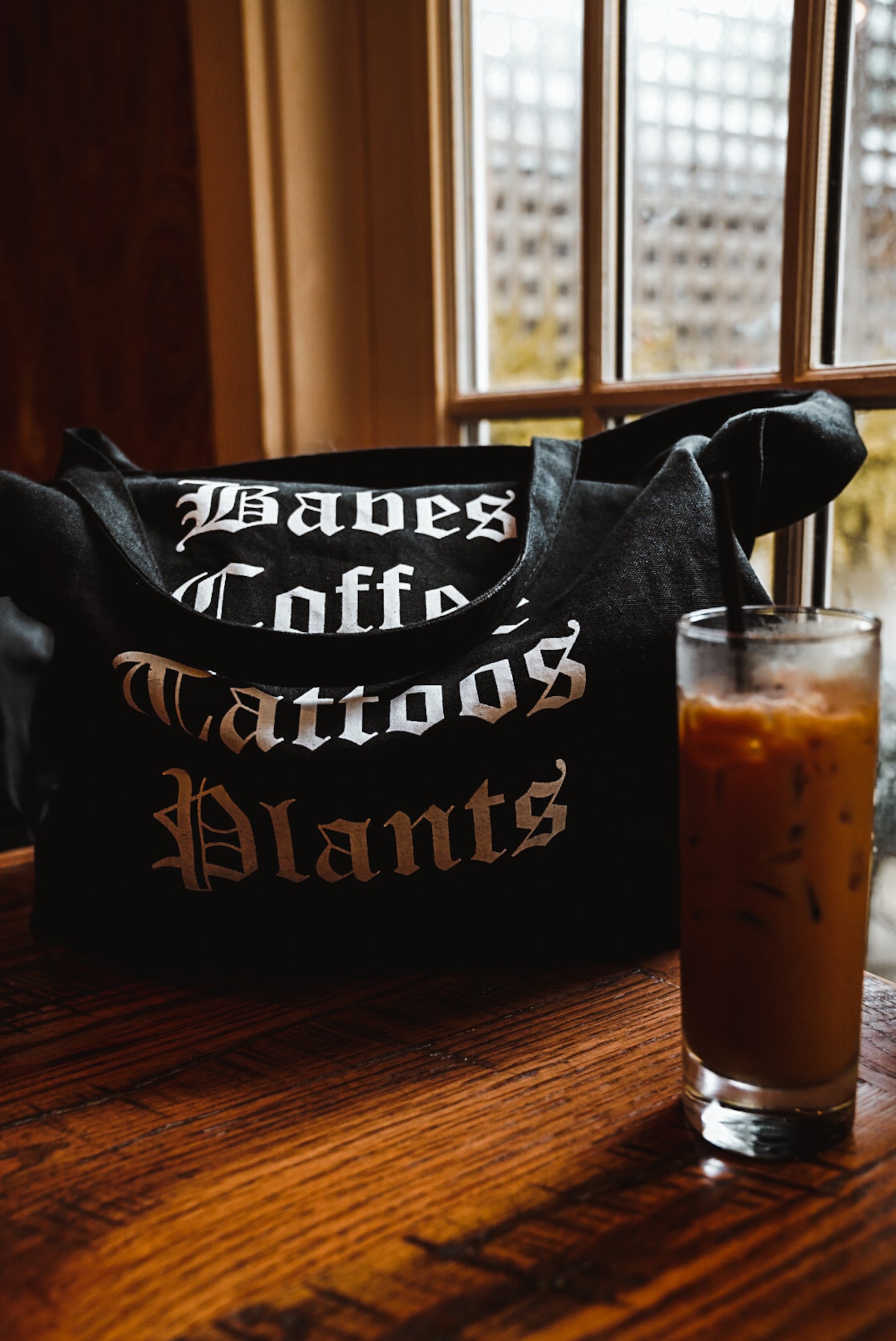 Babes Coffee Tattoos Plants Tote Bag
