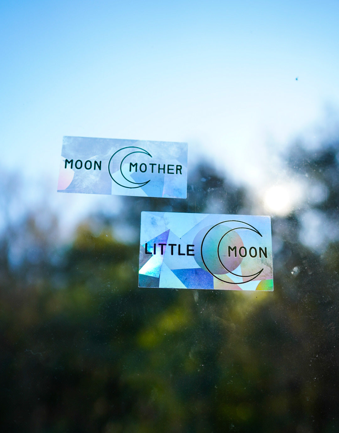 Little Moon Suncatcher - Rainbow Decal