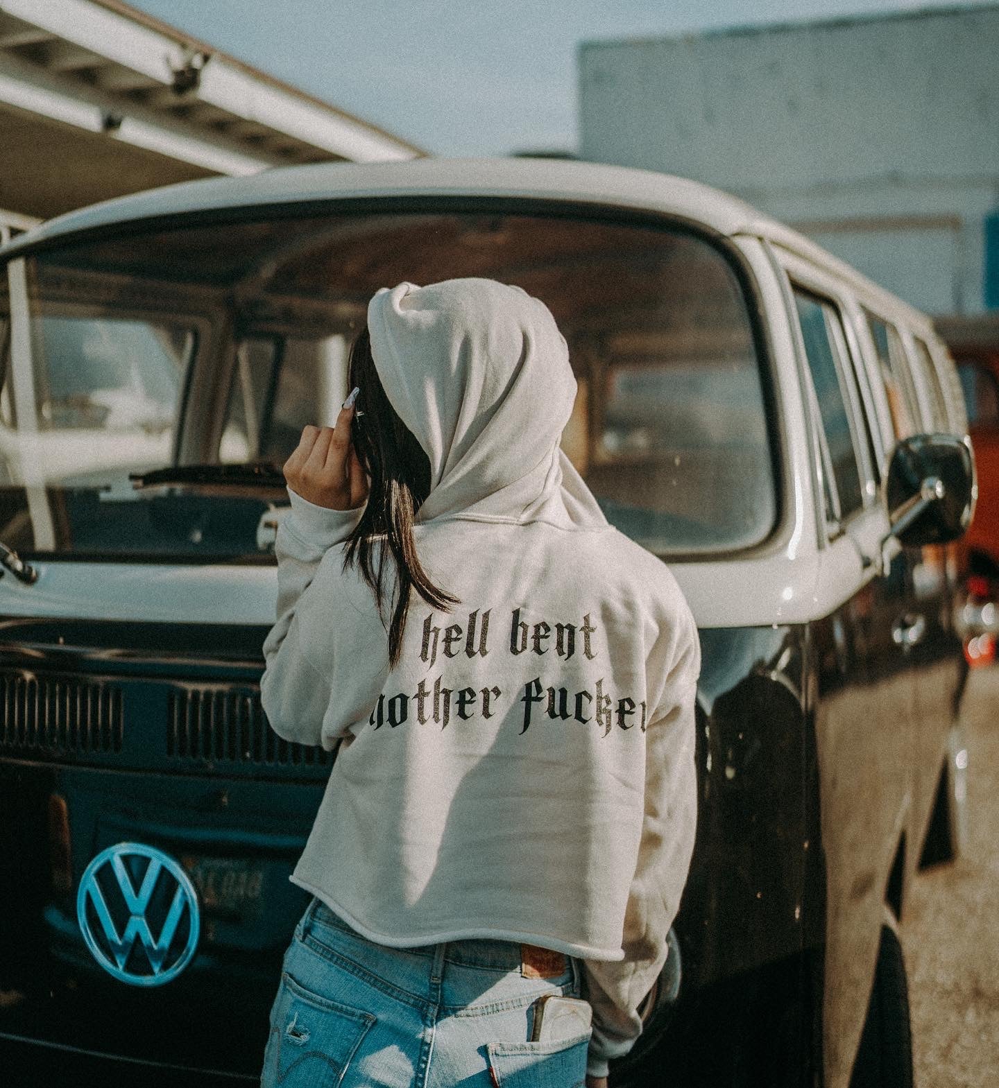 Hell Bent Mother - Cropped Hoodie