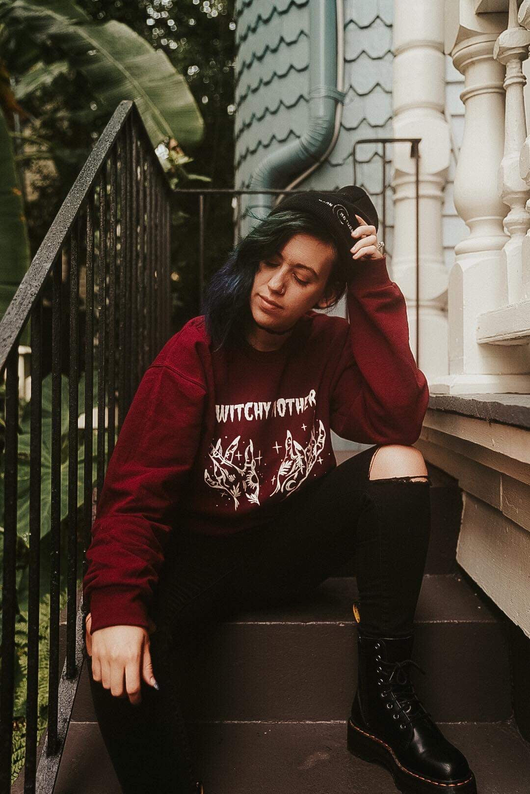 Witchy Mother - Maroon Sweatshirt