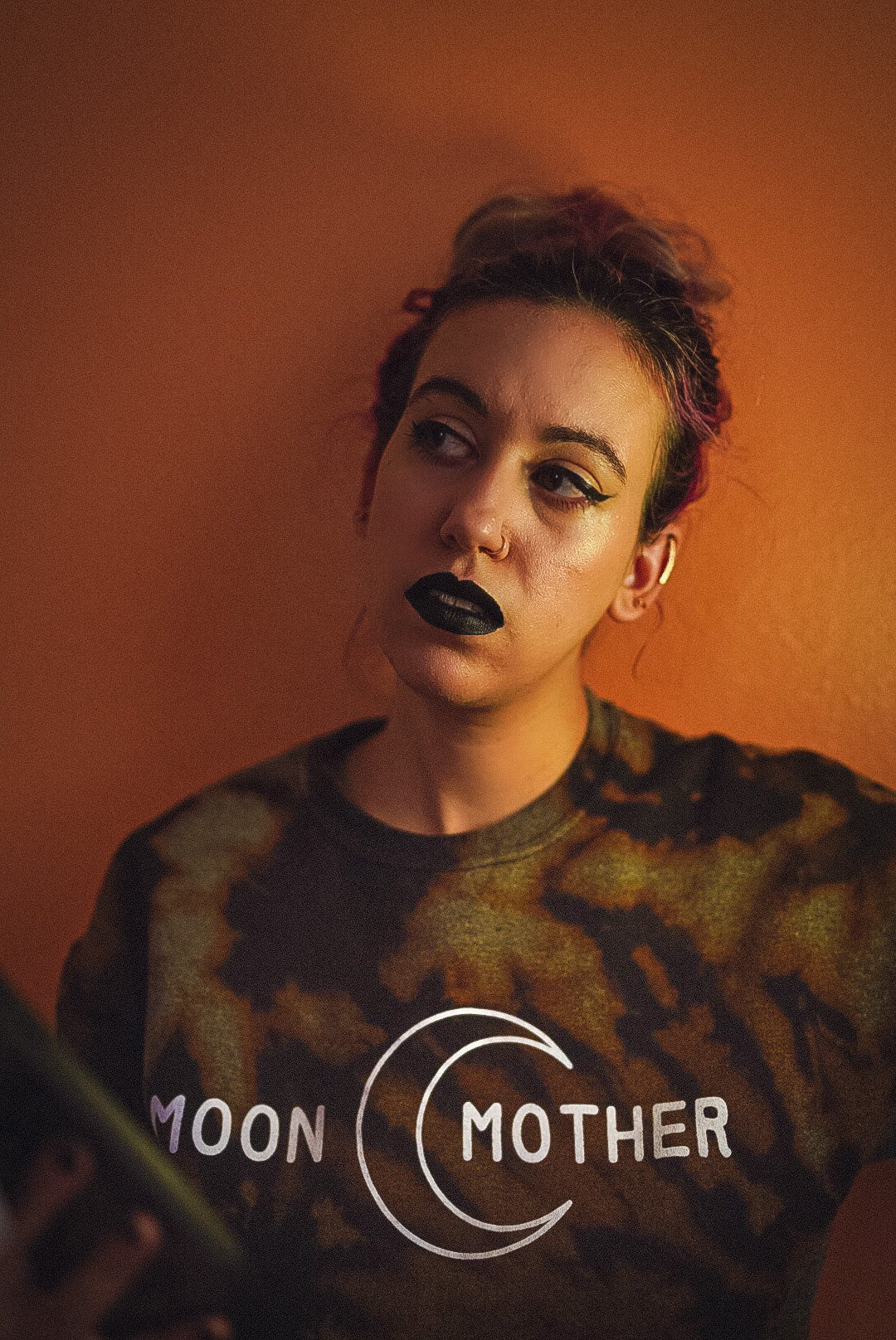 Bleached Tie-Dye Moon Mother Sweatshirt