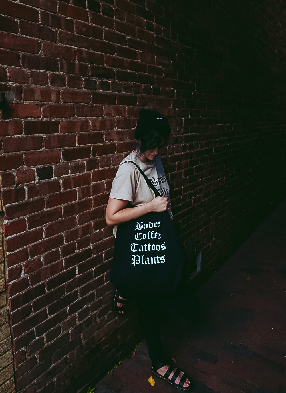 Babes Coffee Tattoos Plants Tote Bag
