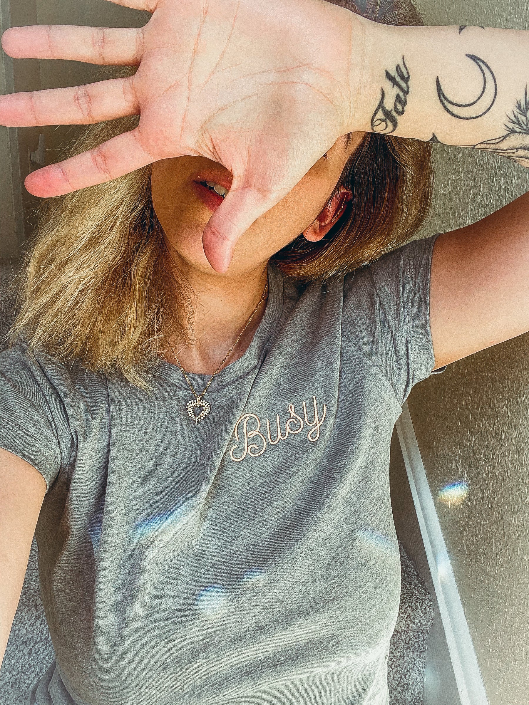 Busy - Embroidered Tee