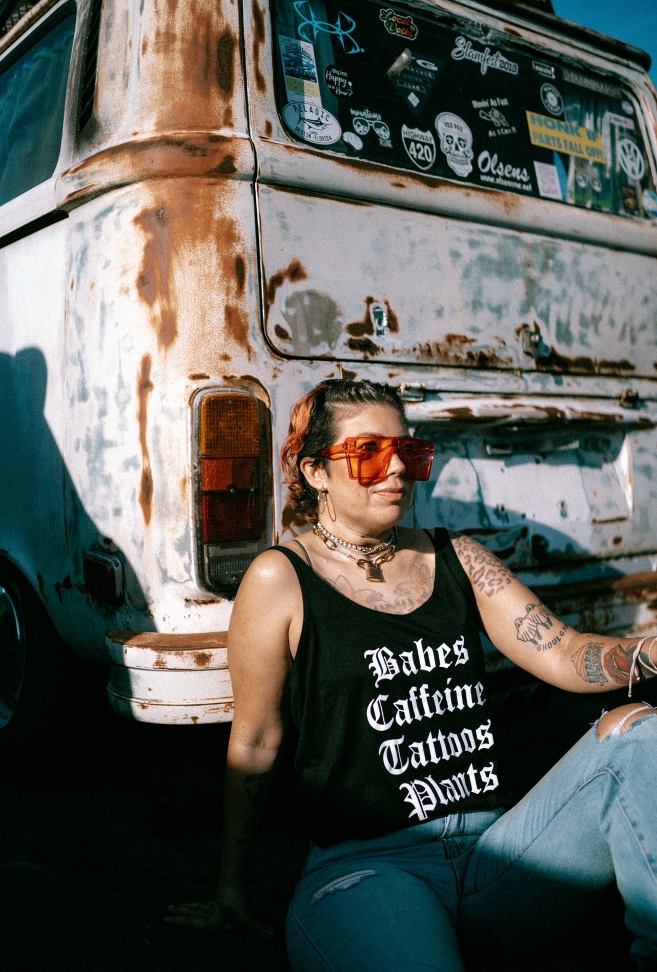 Babes Caffeine Tattoos Plants - Tank