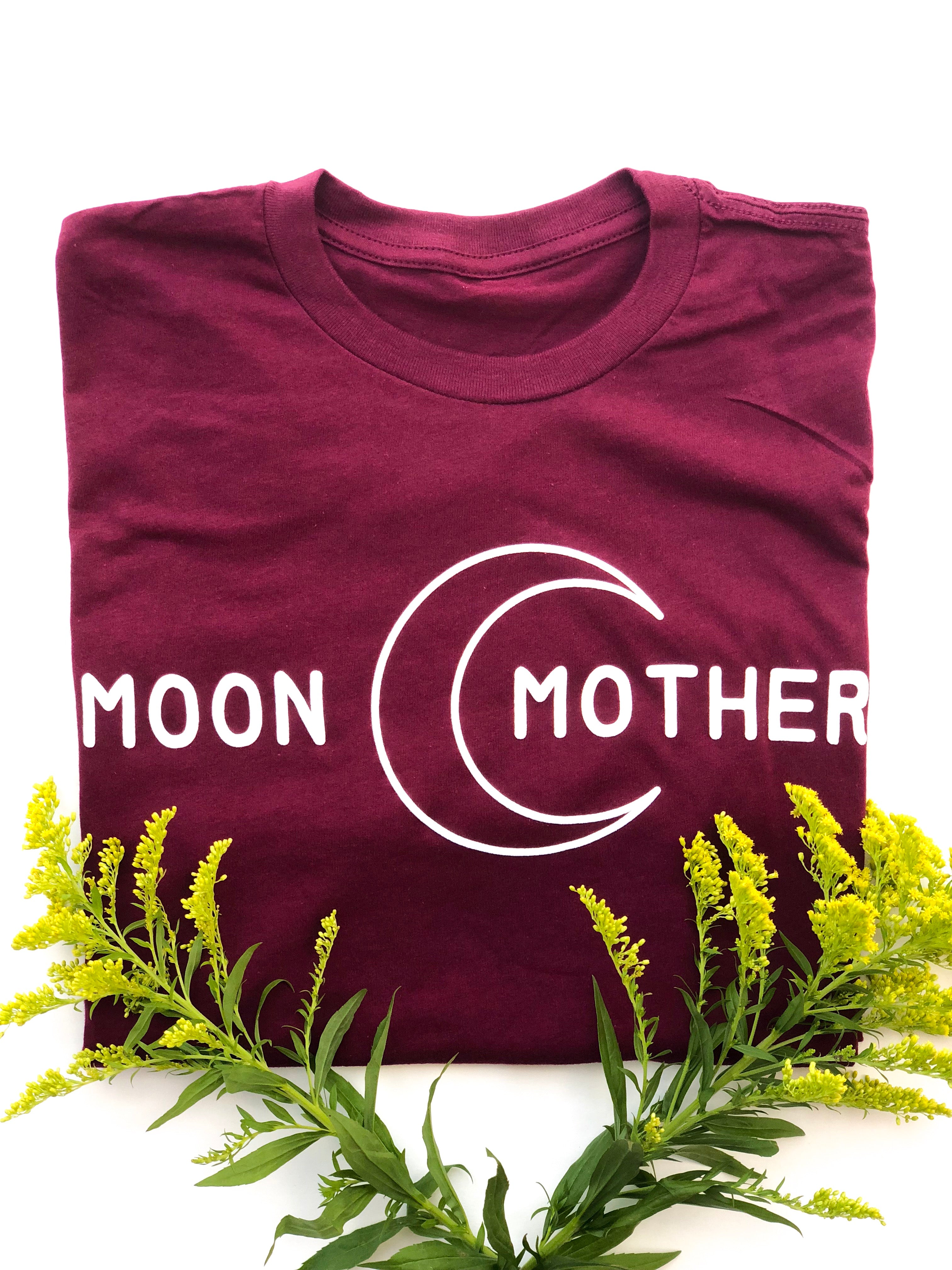 Moon Mother Unisex Tee In Maroon
