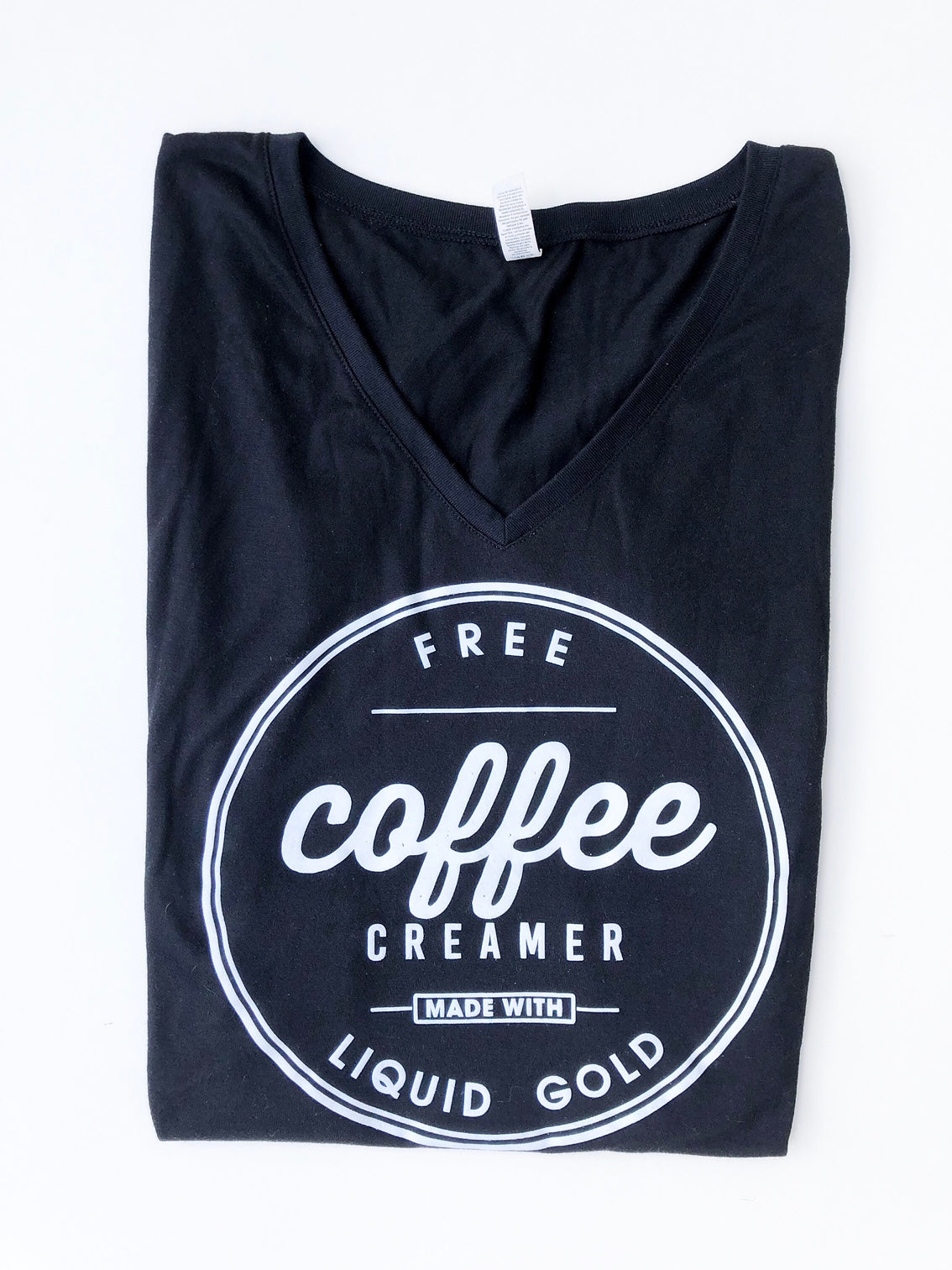 coffee creamer breast feeding tee v neck