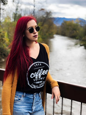 coffee creamer breast feeding tee v neck