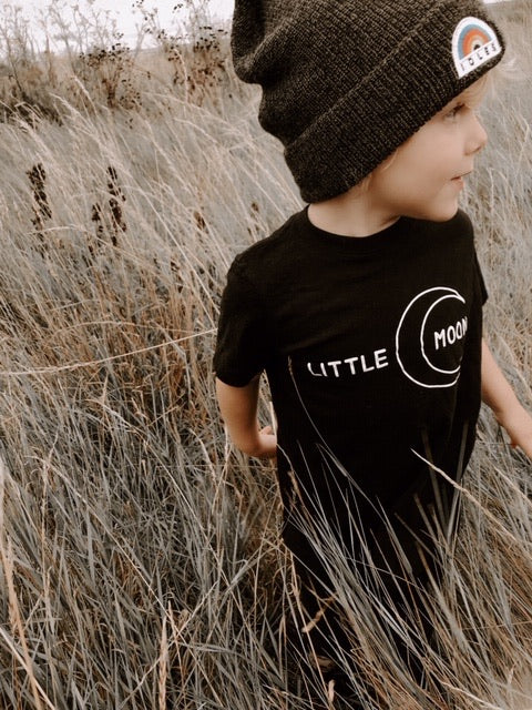 little moon kids tee with moon graphic