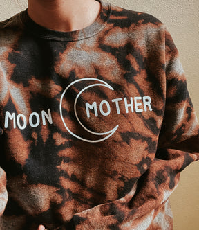 Bleached Tie-Dye Moon Mother Sweatshirt