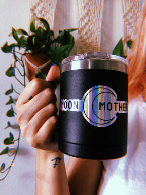 Moon Mother - Holographic Vinyl Sticker with moon graphic