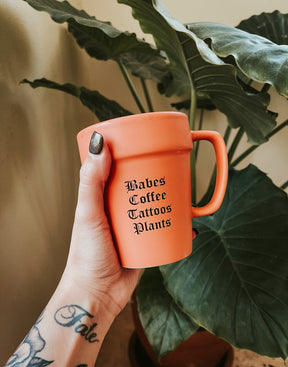 Babes Coffee Tattoos Plants - Planter Mug