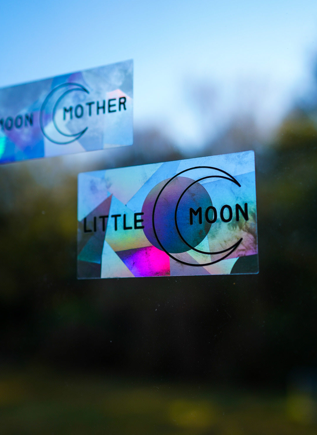 Little Moon Suncatcher - Rainbow Decal