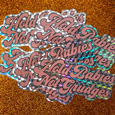 hold babies not grudges sticker