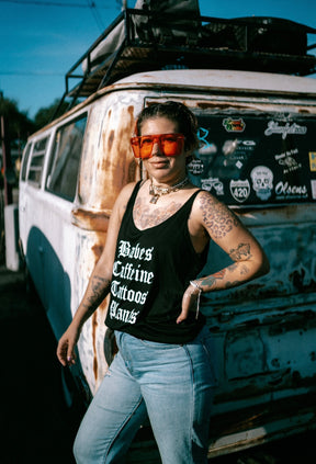 Babes Caffeine Tattoos Plants - Tank